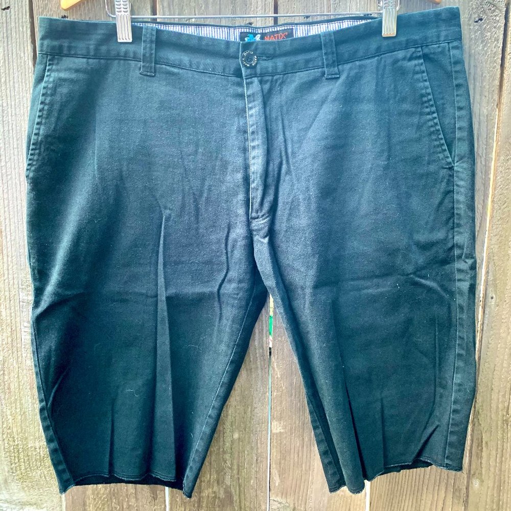 BLACK MATIX SKINNY LEG CHINOS SIZE 36